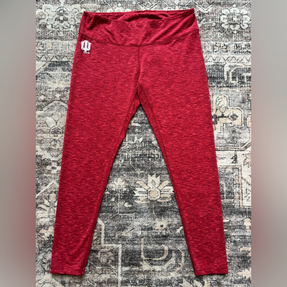 Zoozatz Leggings Indiana University Hoosiers Red Size‎ XL Embroidered IU